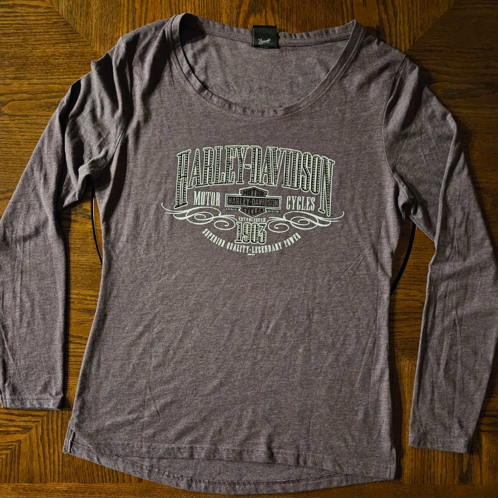 Harley Davidson Long Sleeve Tshirt - Womens Large - Like New!